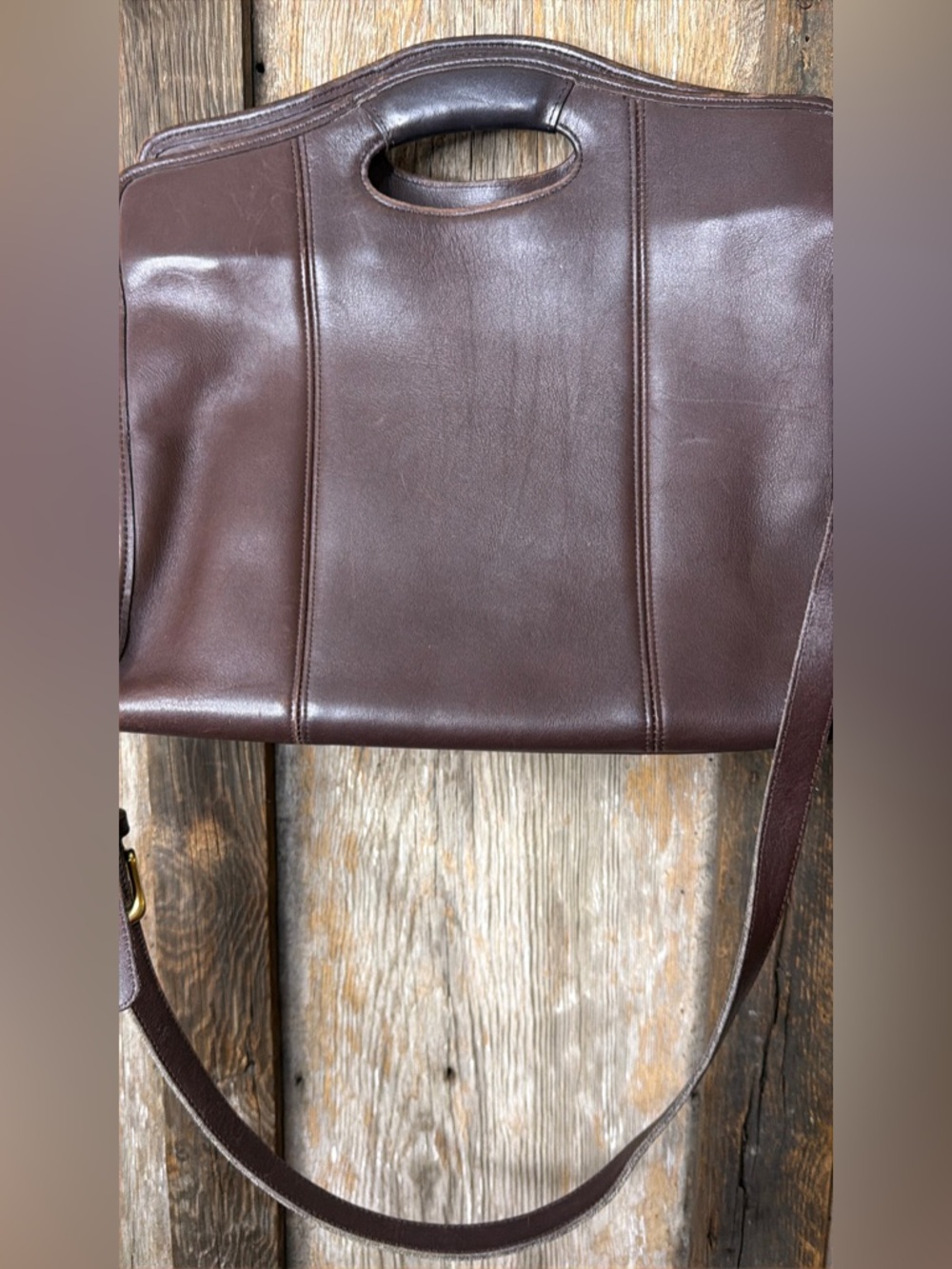 VTG Coach 9995 Brown Leather Large Shopper Tote Bucket Satchel - Picture 2 of 16